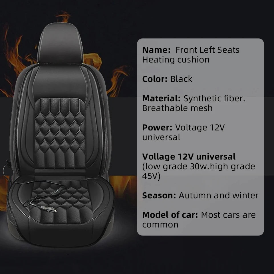 Car Heat Seat Cushion Electric Heating Mat Universal Winter New Design 12V/24V Seat Pad For Vehicles Heating Cushion Covers