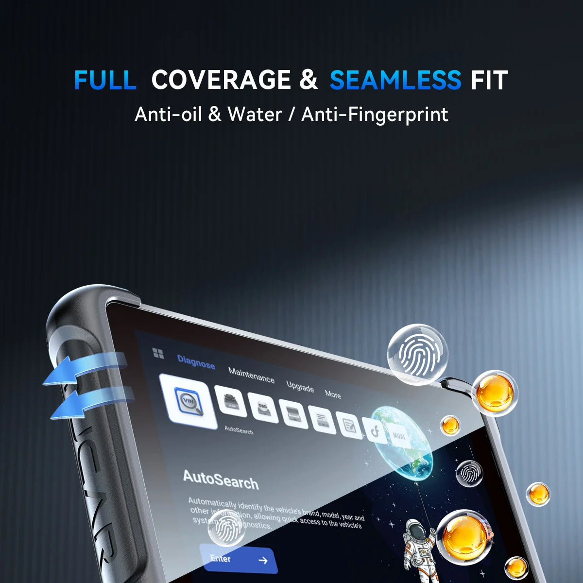 8 Inches Tempered Glass Screen Protector for THINKSCAN 689BT, MUCAR 892BT,MUCAR VO8 Scanner, 8-inch Protective Film Replacement