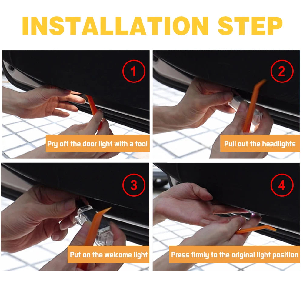 LED Car Door Welcome Logo Projector Ghost Shadow Light Interior Accessories For VOLKSWAGEN VW Touareg 7L Passat B5 B5.5 Phaeton