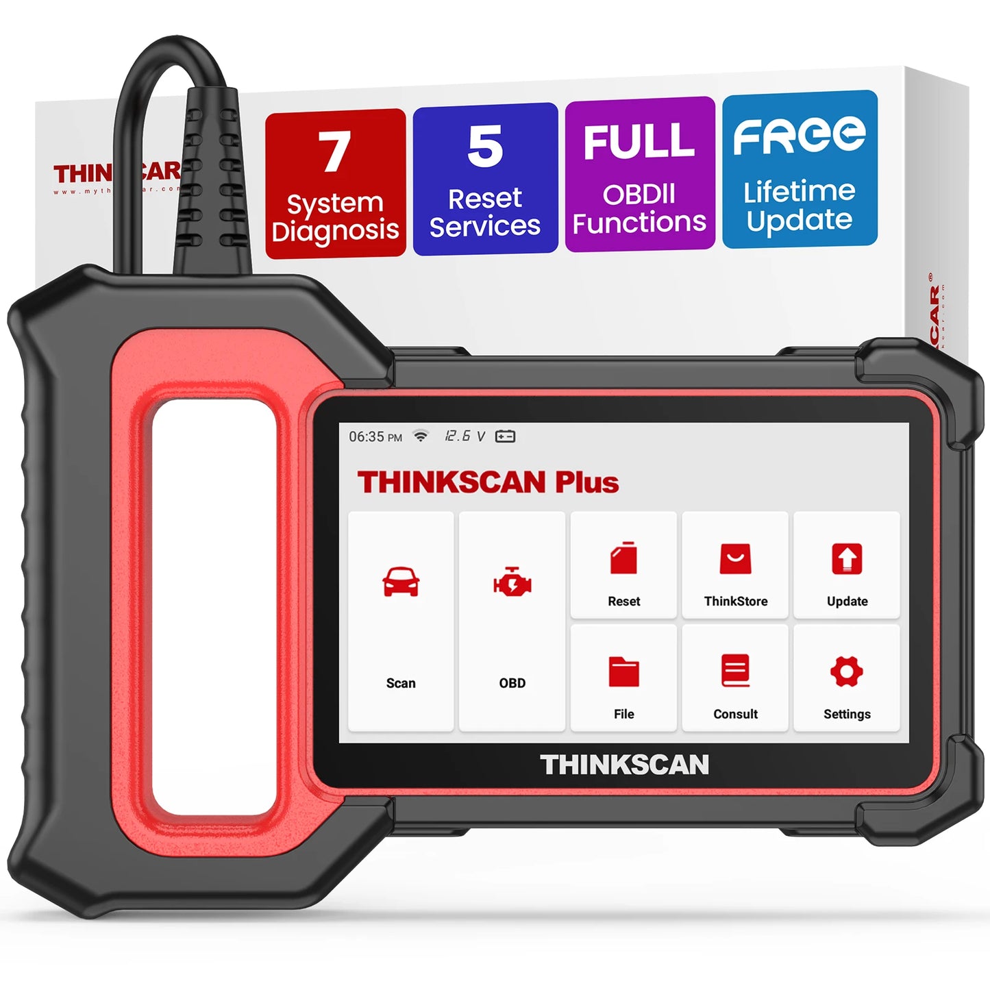 Thinkscan Plus S7 OBD2 Scanner Car Diagnostic Scanner for Engine ABS Transmission AC BCM IC Airbag Code Reader Auto Scan Tools