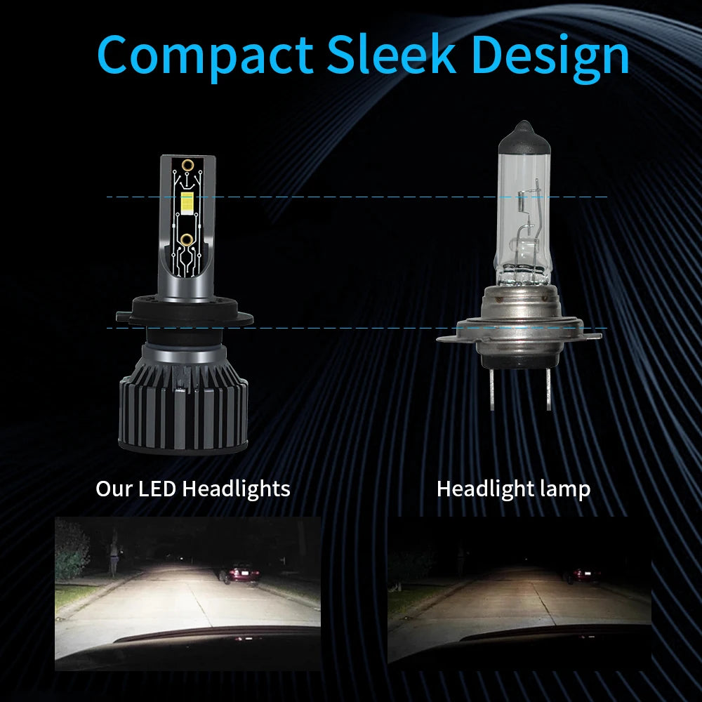 YHKOMS A8S LED H7 High Power 50W Auto Headlights 6000K 8000K 4000LM H4 H13 9004 9007 9005 9006 Lamp for Car