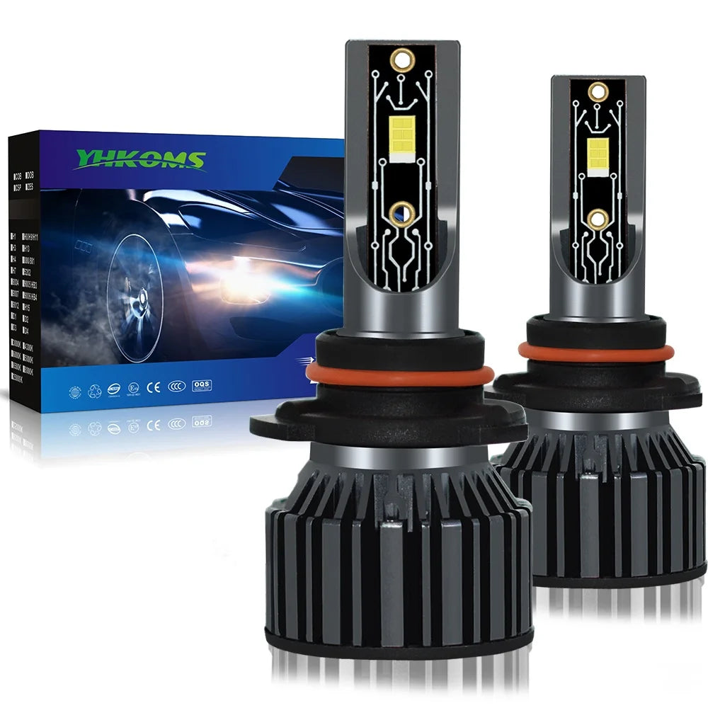 YHKOMS A8S LED H7 High Power 50W Auto Headlights 6000K 8000K 4000LM H4 H13 9004 9007 9005 9006 Lamp for Car