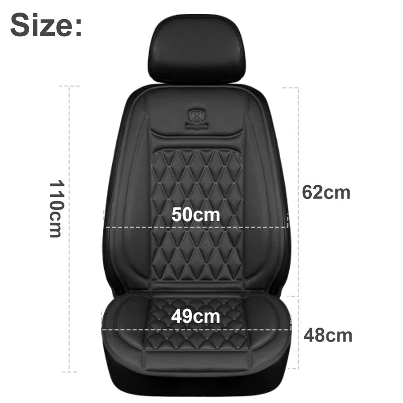 Universal Heated Car Seat Cushion 12V/24V Fast Heating Car Seat Covers Warm Winter Cloth/Flannel Automobile Seat Cover Heater