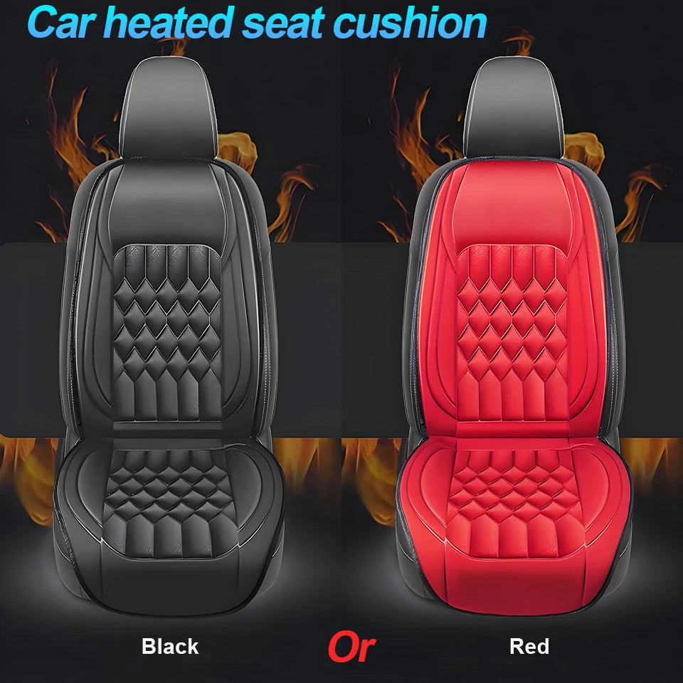 Car Heat Seat Cushion Electric Heating Mat Universal Winter New Design 12V/24V Seat Pad For Vehicles Heating Cushion Covers