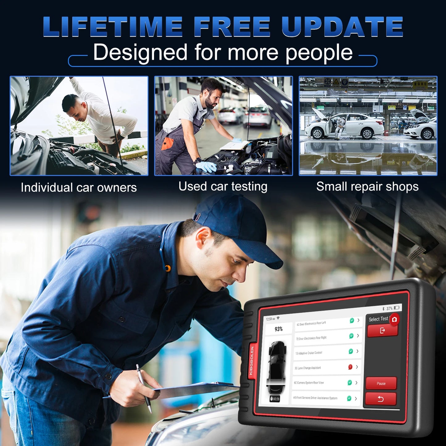 KINGBOLEN S6 OBD2 Scanner Professional Full System OBD2 Diagnostic Tool Car Scanner  OBD PK ThinkTool thinkdiag old thinktool