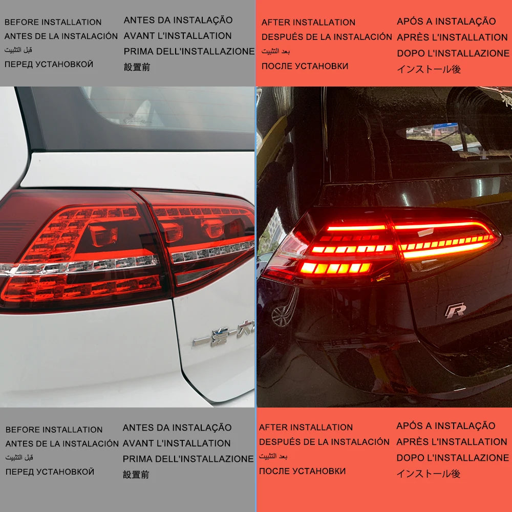 Car Taillights Assembly For Golf 7 2013-2017 Upgrade Golf 7.5 2018-2021 LED Car Back Lamps Turn Signal Light Accessories