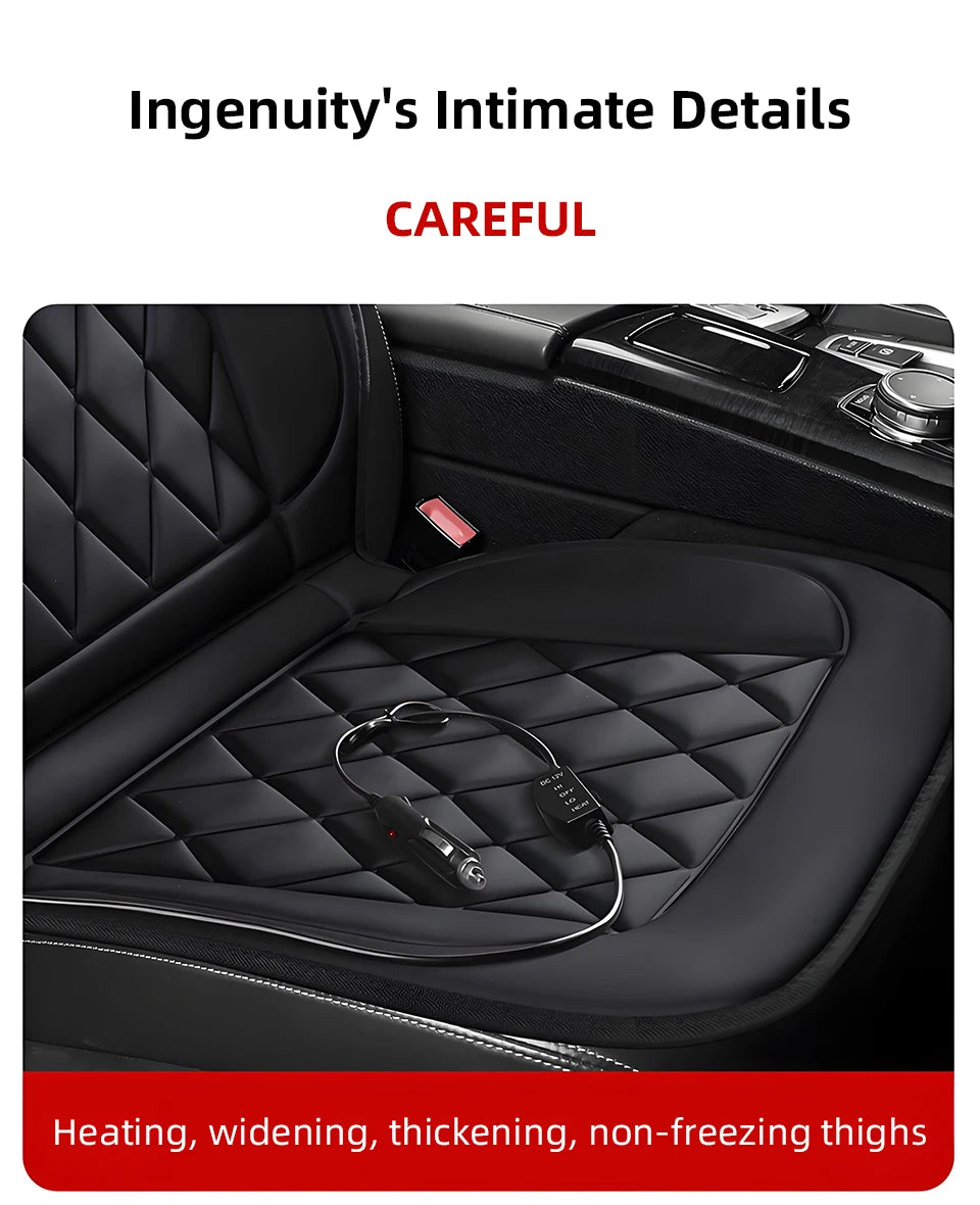 Car Heat Seat Cushion Electric Heating Mat Universal Winter New Design 12V/24V Seat Pad For Vehicles Heating Cushion Covers