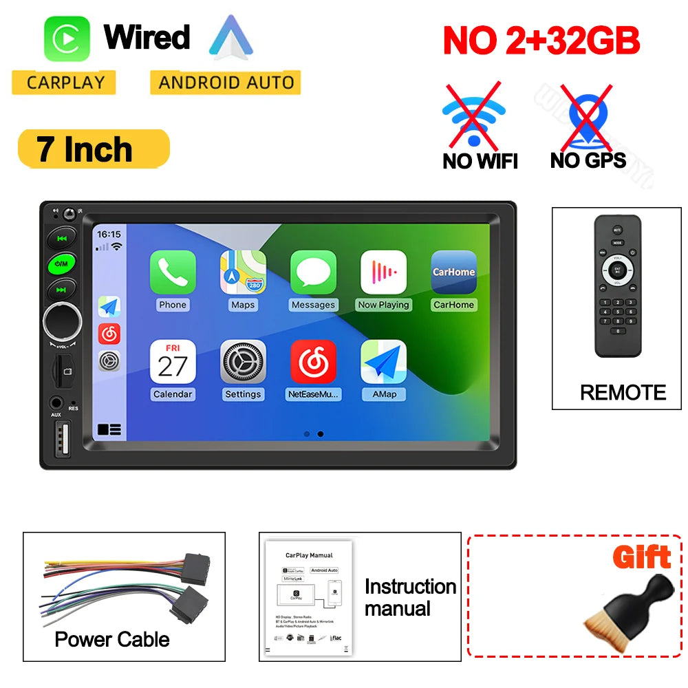 Android 13 Universal 7/9/10" car radio - GPS CarPlay