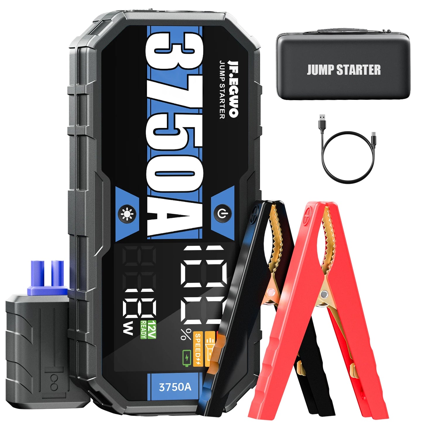 Car 6250A 30000mAh Portable 12V Jump Starter Power Bank 12V Auto Battery Charger Booster Starting Device