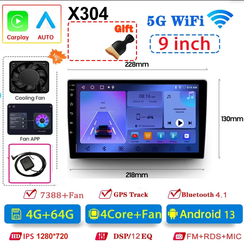 Android 13 Universal 7/9/10" car radio - GPS CarPlay