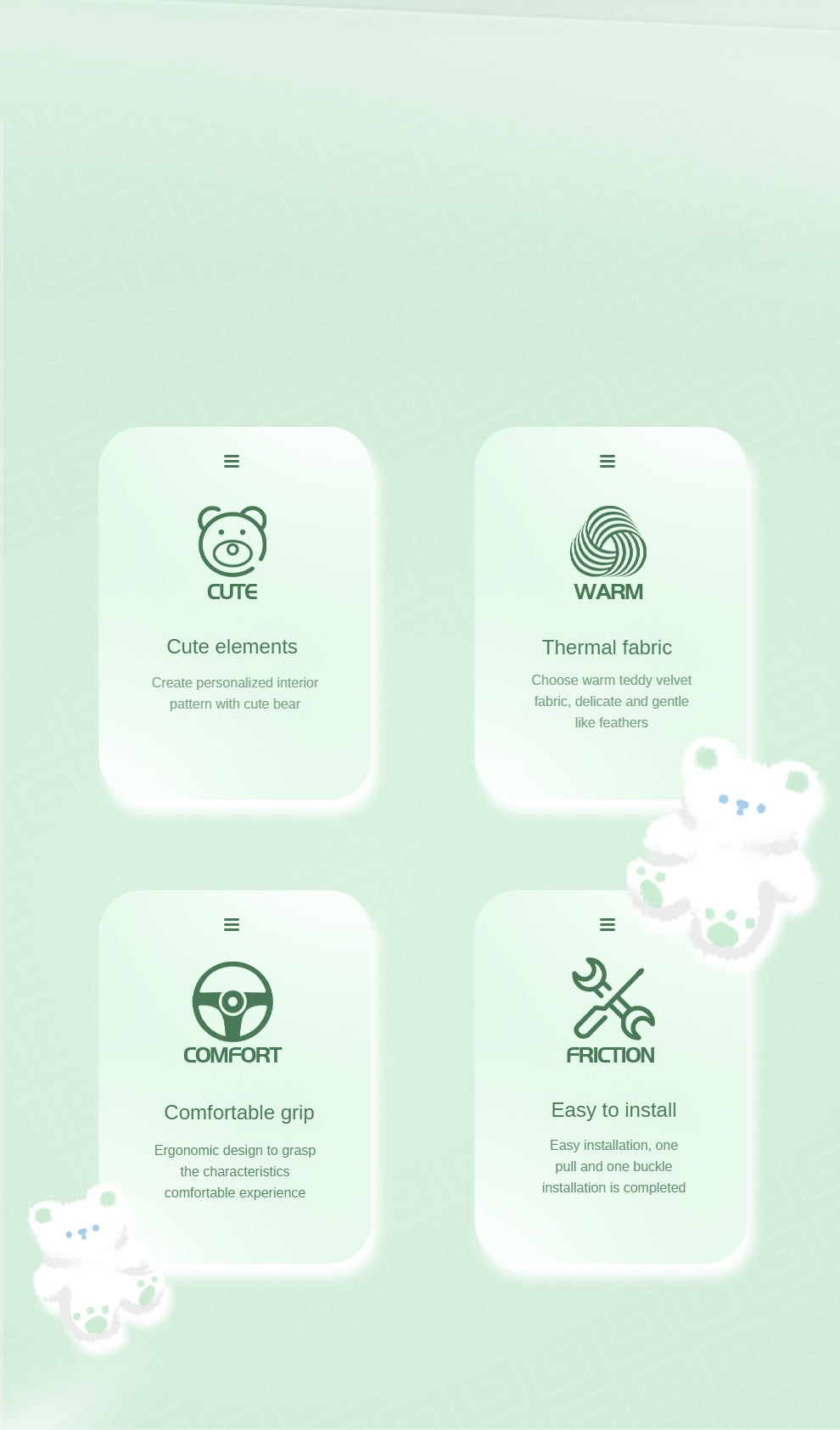 Winter Teddy Wool Flounce Cover - Without Inner Ring