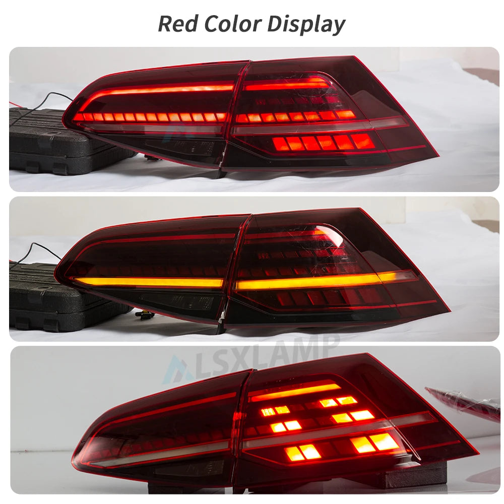 LED Tail Lights Assembly For Volkswagen Golf 7 2015 2016 2017 Tail Light Sequential Signal Light Modified Rear Lamps