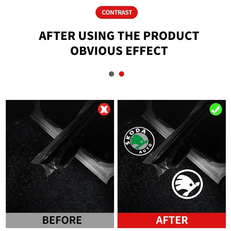 2pcs/set Car Led Logo Door Laser Projector Ghost lamp Welcome Light For skoda Superb SUPERB Superb Octavia Fabia Roomster