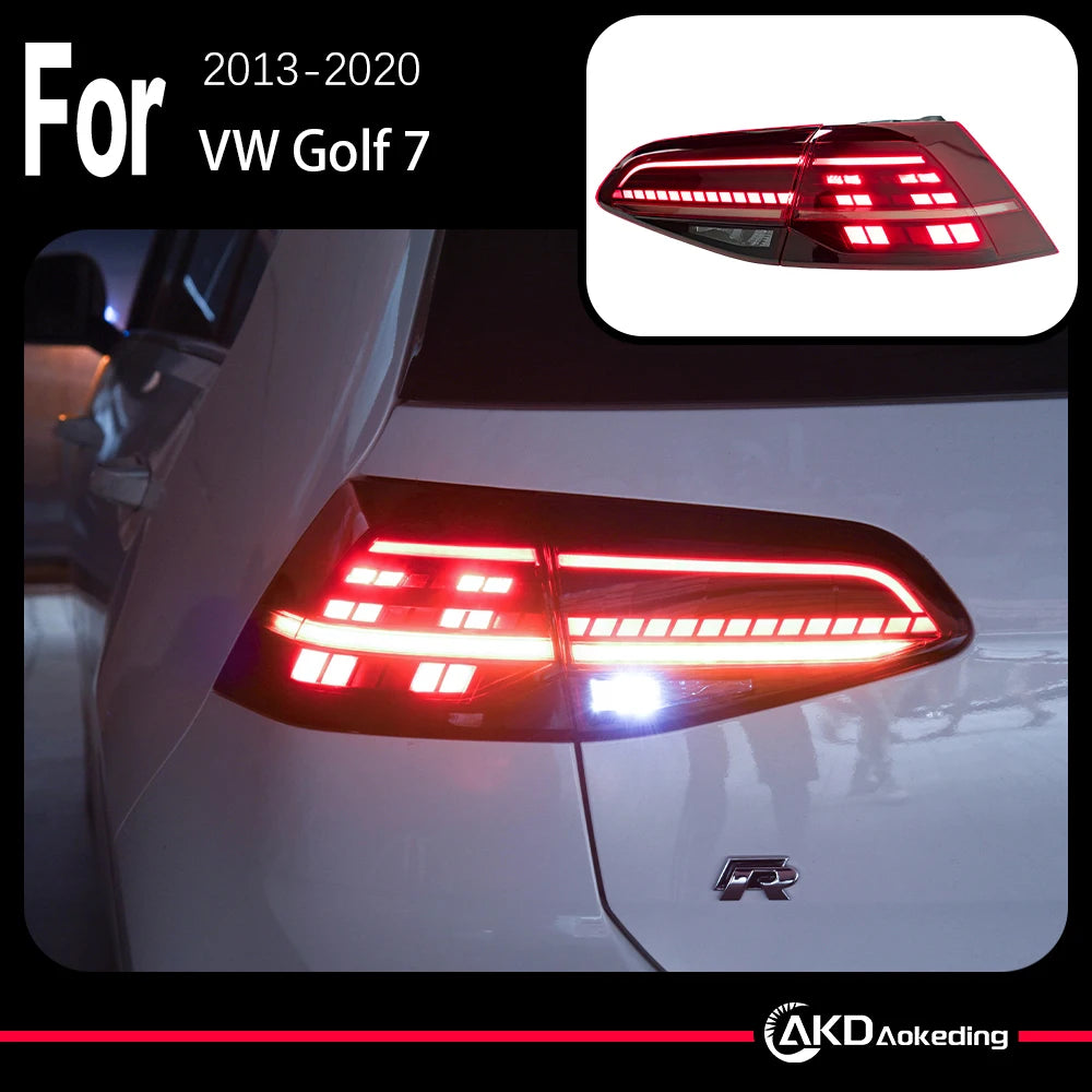 AKD Car Model Tail Lamp for VW Golf 7 Tail Lights 2013-2020 Golf7.5 LED Tail Light Golf MK7 Rear Stop DRL brake auto Accessories
