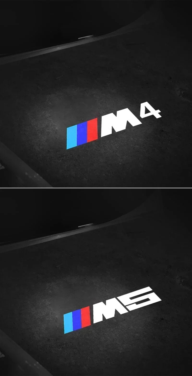 2pcs New LED Car Door Welcome Courtesy Lamp Projector Light For BMW 50th F12 F13 F30 E60 E65 E66 E63 F01 F02 X1 X3 4 5 6 7 Serie