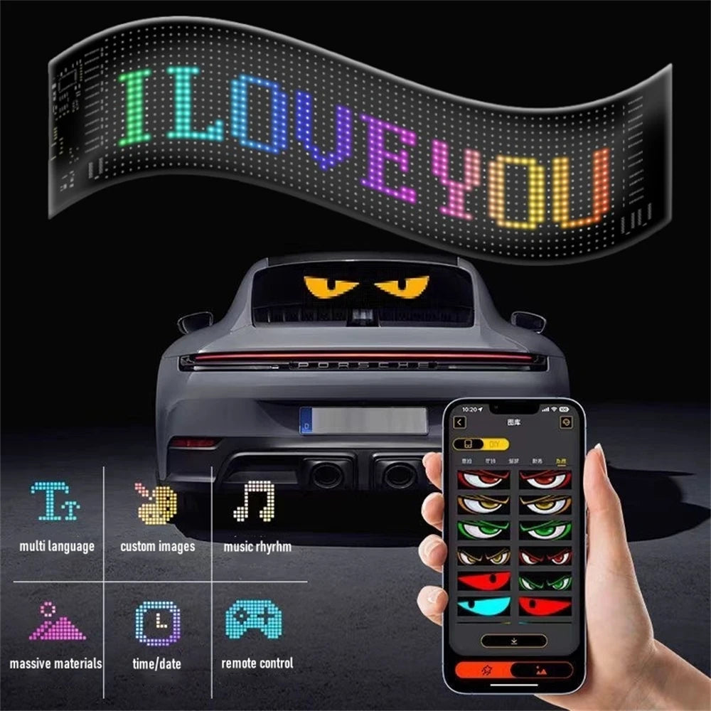 Flexible Screen LED Car Windshield Eyes LED Matrix Pixel Panel Display Evil Eyes LED Screen For The Car Windshield