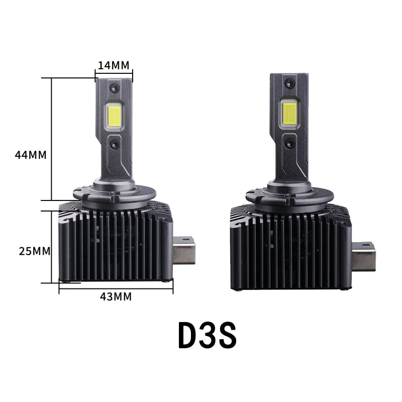 D1S D3S LED Headlights HID D2S D4S D8S 70W Auto lamp High Low Beam D2R D4R CANBUS Led Two-sided CSP Chip 6000K Plug&amp;Play 12V 24V