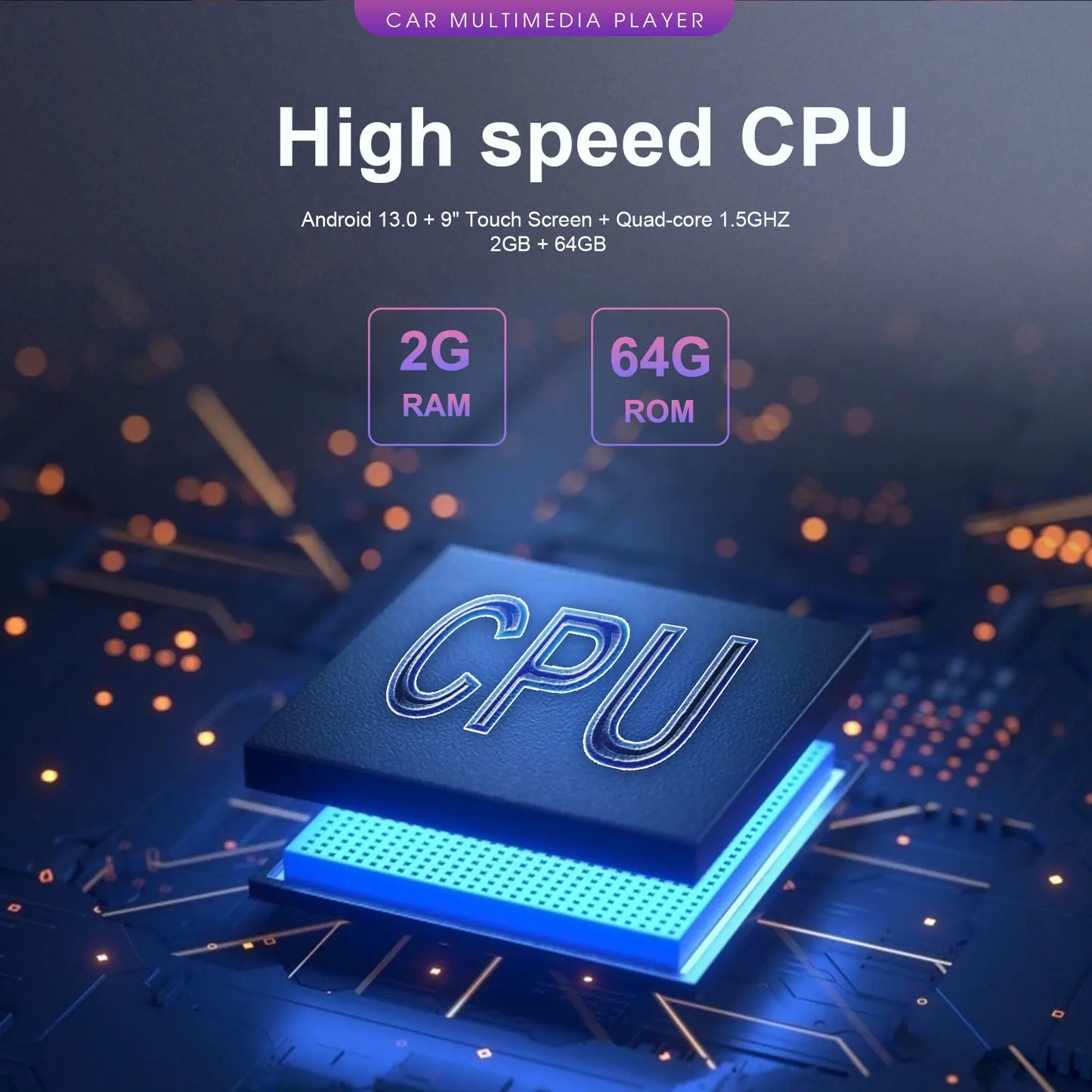 Hikity 9" Universal Car Radio - CarPlay Android Rotating