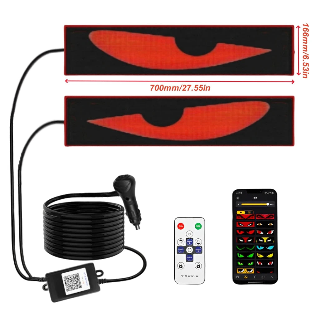 Flexible Screen LED Car Windshield Eyes LED Matrix Pixel Panel Display Evil Eyes LED Screen For The Car Windshield