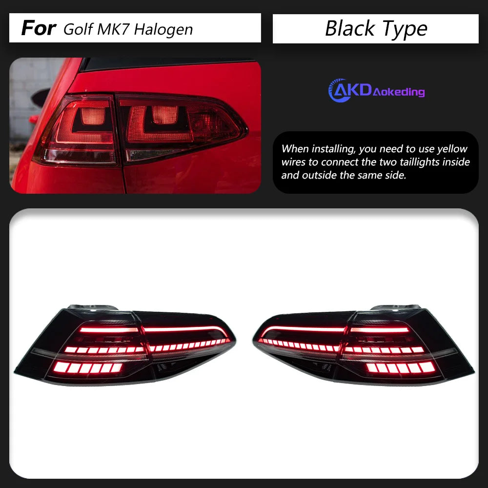 AKD Car Lights for VW Golf 7 Tail Light 2013-2020 Golf 7.5 LED Rear Lamp Golf MK7 Stop DRL Brake Dynamic Signal Auto Accessories