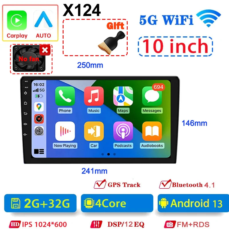 Android 13 Universal 7/9/10" car radio - GPS CarPlay