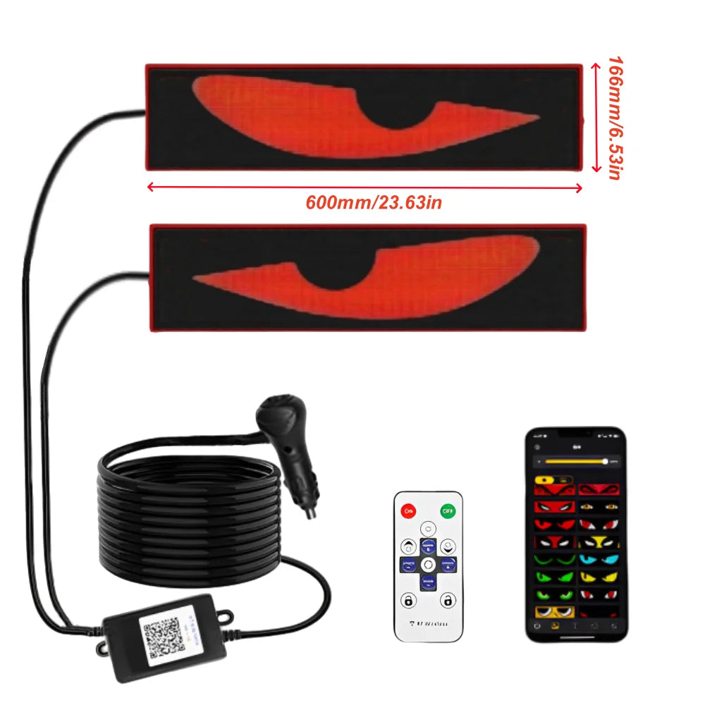 Flexible Screen LED Car Windshield Eyes LED Matrix Pixel Panel Display Evil Eyes LED Screen For The Car Windshield