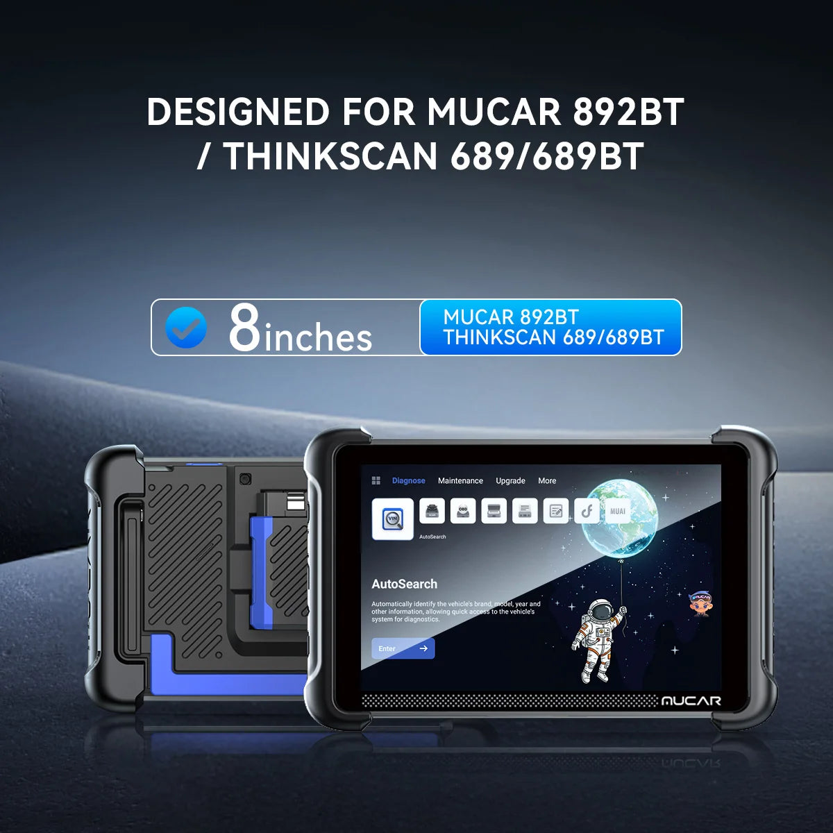 8 Inches Tempered Glass Screen Protector for THINKSCAN 689BT, MUCAR 892BT,MUCAR VO8 Scanner, 8-inch Protective Film Replacement