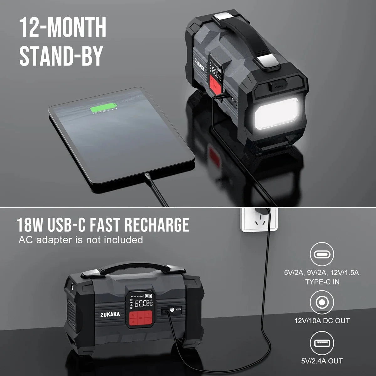 26800mAh Jump Starter with Air Compressor 4000A Booster Tyre Inflator Portable Car Battery Power Bank Charger Air Pump