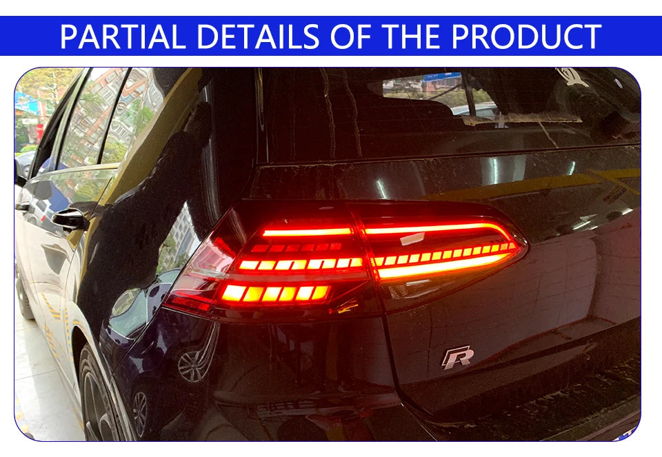 Car Taillights Assembly For Golf 7 2013-2017 Upgrade Golf 7.5 2018-2021 LED Car Back Lamps Turn Signal Light Accessories