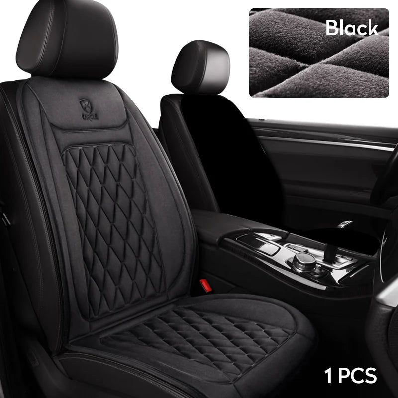 Universal Heated Car Seat Cushion 12V/24V Fast Heating Car Seat Covers Warm Winter Cloth/Flannel Automobile Seat Cover Heater