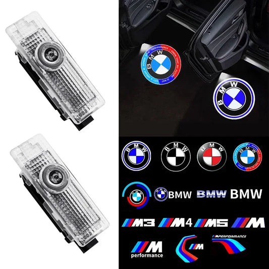 2pcs New LED Car Door Welcome Courtesy Lamp Projector Light For BMW 50th F12 F13 F30 E60 E65 E66 E63 F01 F02 X1 X3 4 5 6 7 Serie