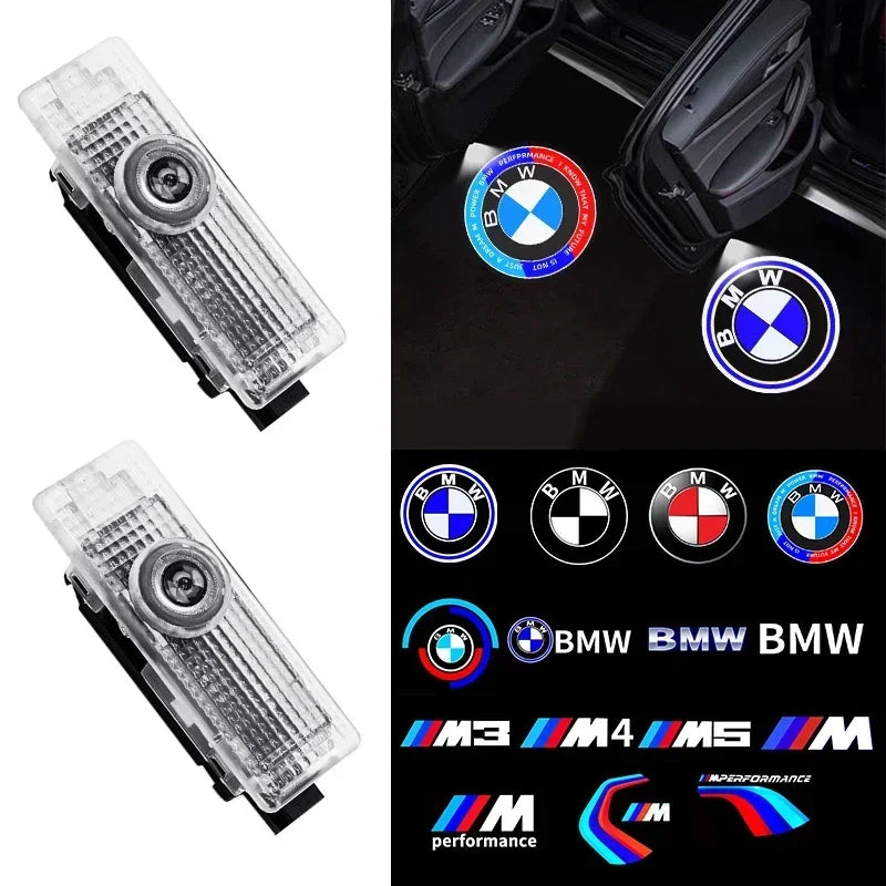 2pcs New LED Car Door Welcome Courtesy Lamp Projector Light For BMW 50th F12 F13 F30 E60 E65 E66 E63 F01 F02 X1 X3 4 5 6 7 Serie