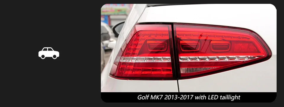AKD Car Model Tail Lamp for VW Golf 7 Tail Lights 2013-2020 Golf7.5 LED Tail Light Golf MK7 Rear Stop DRL brake auto Accessories