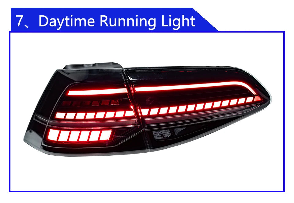 Car Taillights Assembly For Golf 7 2013-2017 Upgrade Golf 7.5 2018-2021 LED Car Back Lamps Turn Signal Light Accessories