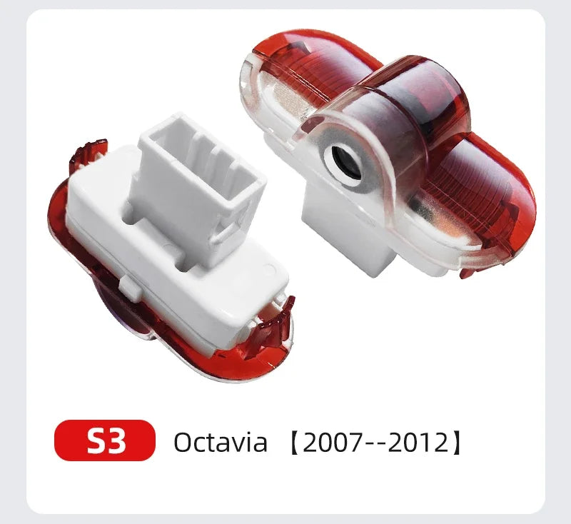 2pcs/set Car Led Logo Door Laser Projector Ghost lamp Welcome Light For skoda Superb SUPERB Superb Octavia Fabia Roomster