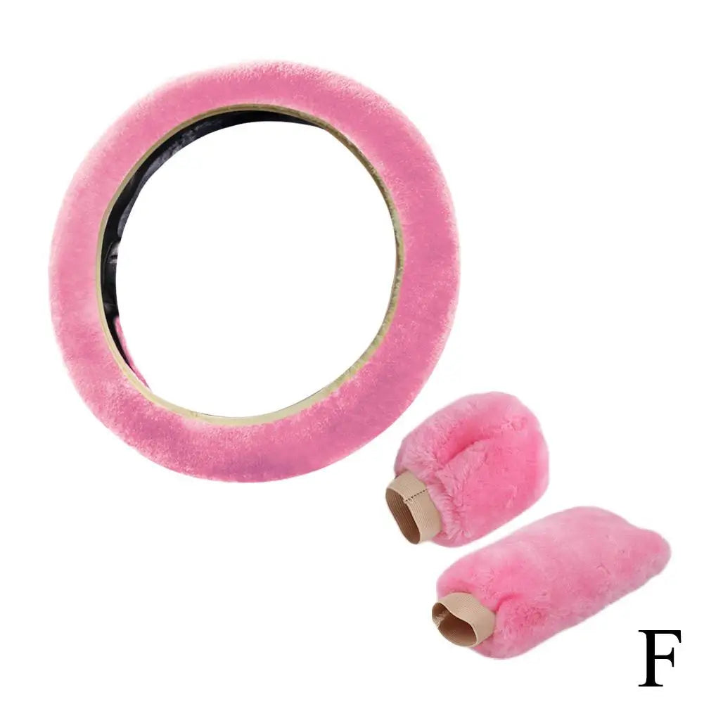 Super Soft Plush Steering Wheel Cover 37/38cm - Faux Fur