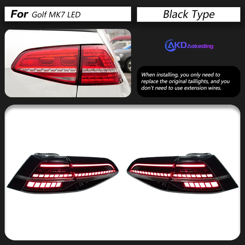 AKD Car Lights for VW Golf 7 Tail Light 2013-2020 Golf 7.5 LED Rear Lamp Golf MK7 Stop DRL Brake Dynamic Signal Auto Accessories