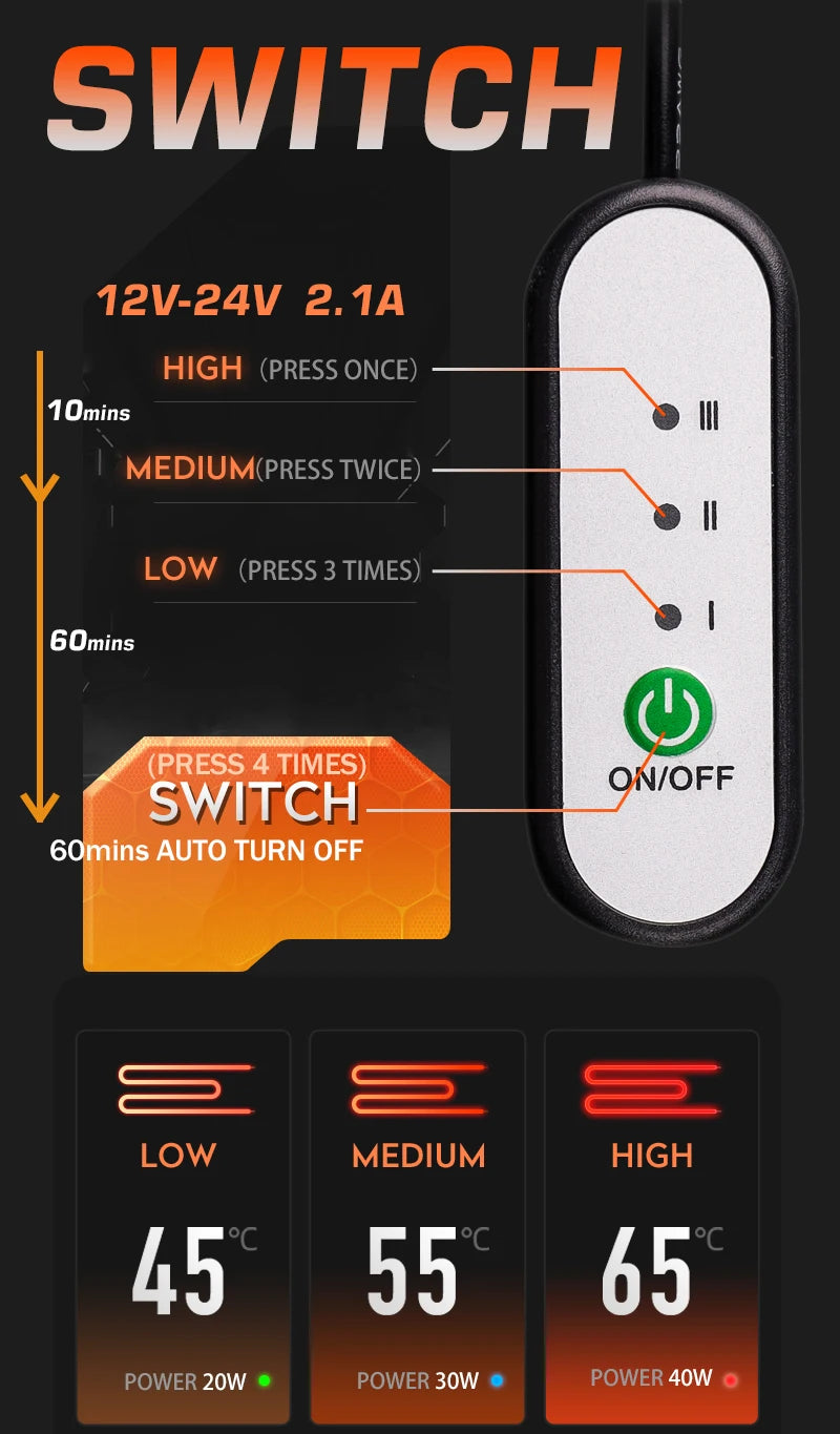 Universal Heated Car Seat Cushion 12V/24V Fast Heating Car Seat Covers Warm Winter Cloth/Flannel Automobile Seat Cover Heater