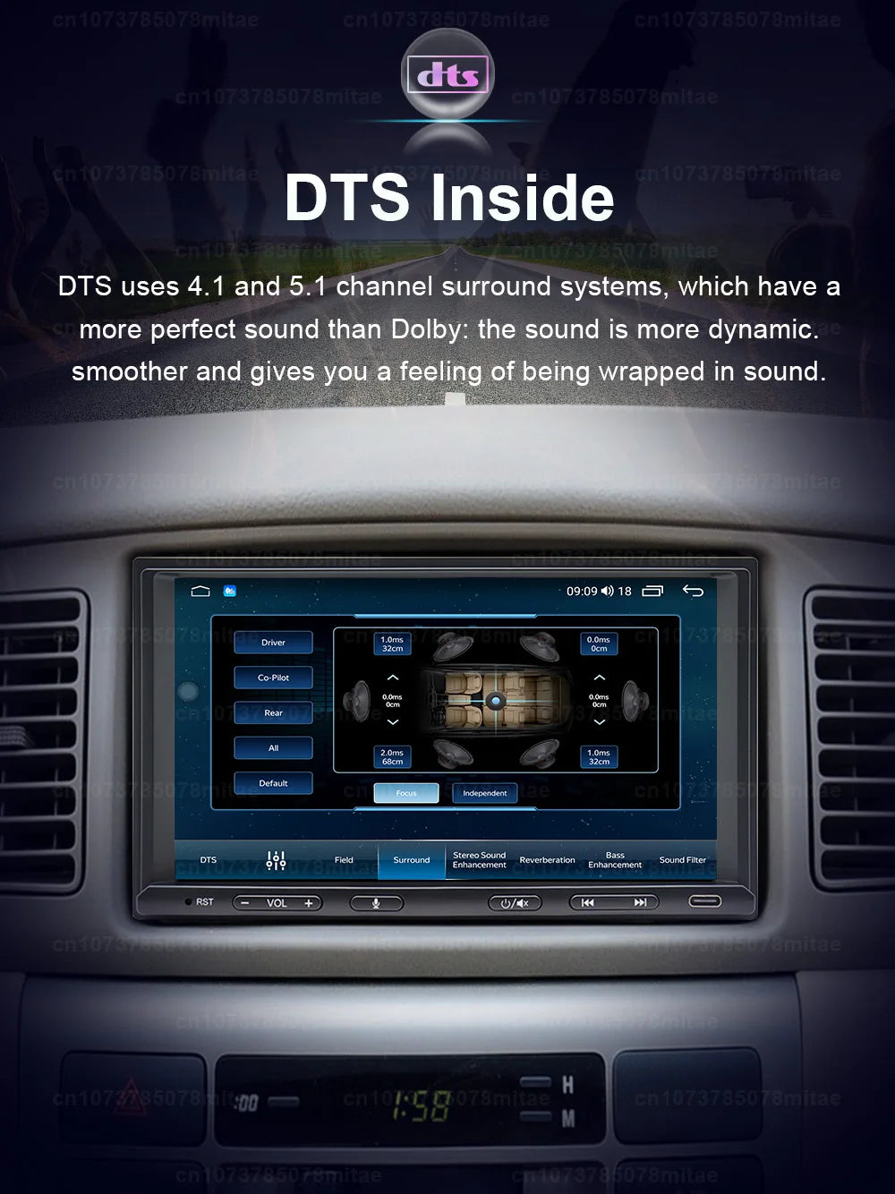 VATAV 7" Double Din Car Radio - CarPlay - Reversing Camera