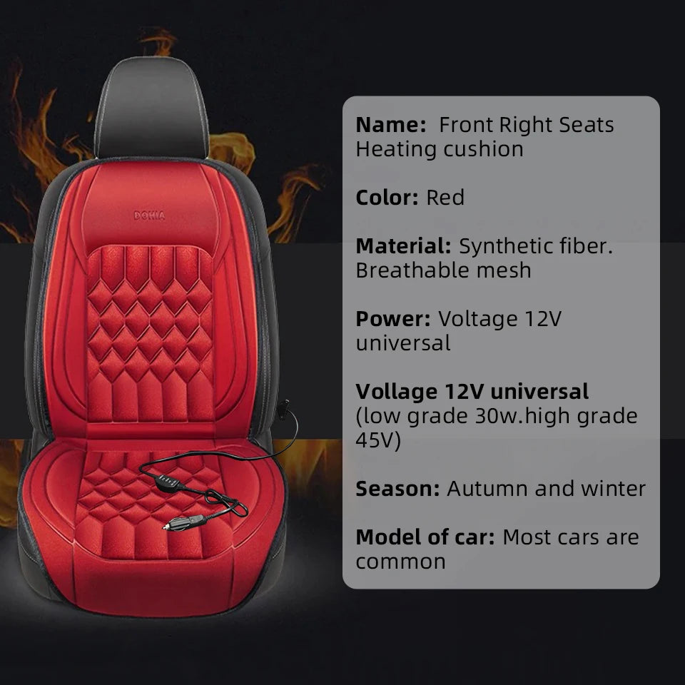 Car Heat Seat Cushion Electric Heating Mat Universal Winter New Design 12V/24V Seat Pad For Vehicles Heating Cushion Covers