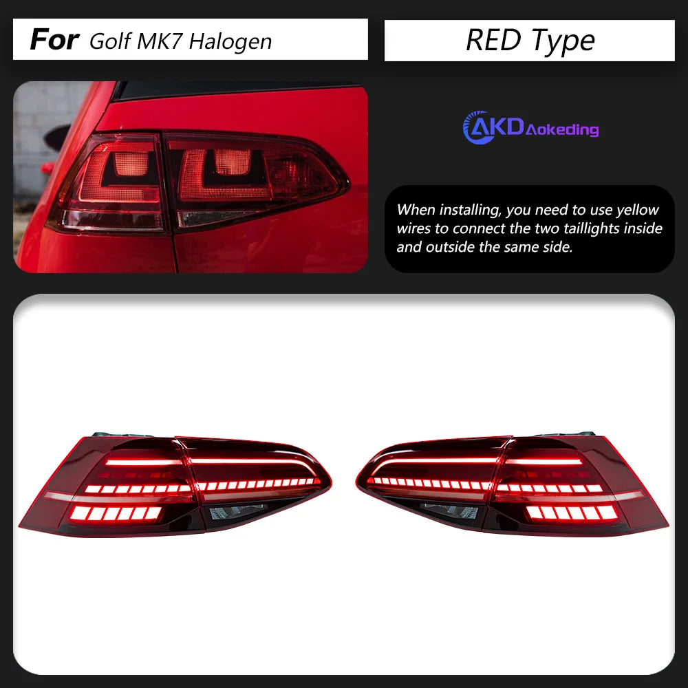 AKD Car Lights for VW Golf 7 Tail Light 2013-2020 Golf 7.5 LED Rear Lamp Golf MK7 Stop DRL Brake Dynamic Signal Auto Accessories
