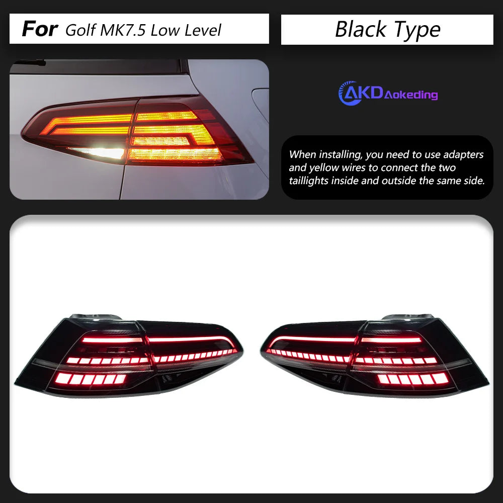 AKD Car Lights for VW Golf 7 Tail Light 2013-2020 Golf 7.5 LED Rear Lamp Golf MK7 Stop DRL Brake Dynamic Signal Auto Accessories