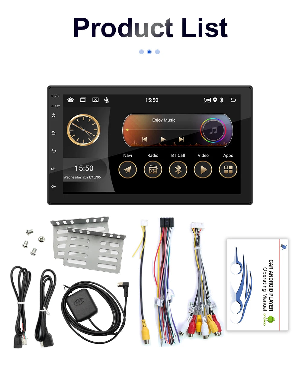 Android 13 Universal 7/9/10" car radio - GPS CarPlay