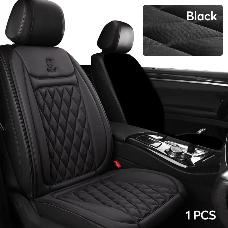 Universal Heated Car Seat Cushion 12V/24V Fast Heating Car Seat Covers Warm Winter Cloth/Flannel Automobile Seat Cover Heater