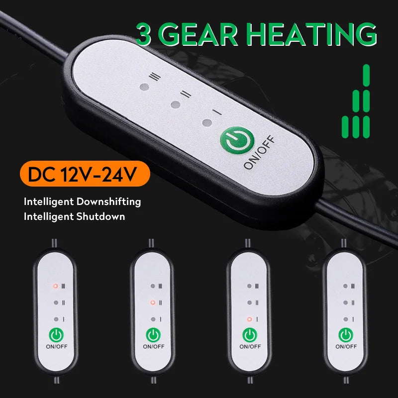 Universal Heated Car Seat Cushion 12V/24V Fast Heating Car Seat Covers Warm Winter Cloth/Flannel Automobile Seat Cover Heater