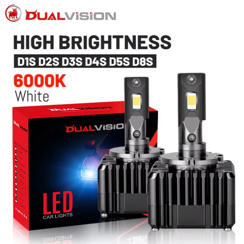 Dualvision HID D1S D3S LED D2S Canbus 30000LM D4S D5S D8S CSP Chip D1R D2R D3R D4R Canbus No Error 35W HID Ballast dual vision