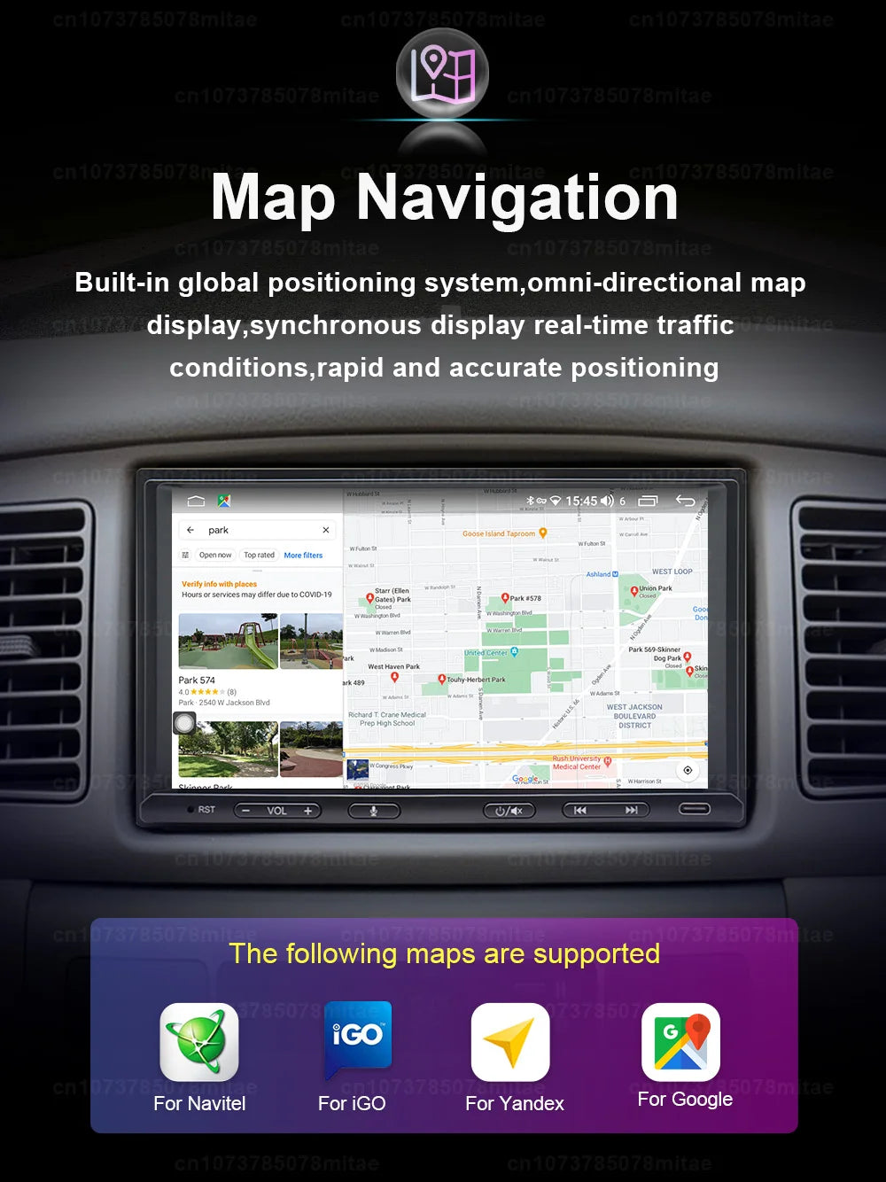 VATAV 7" Double Din Car Radio - CarPlay - Reversing Camera