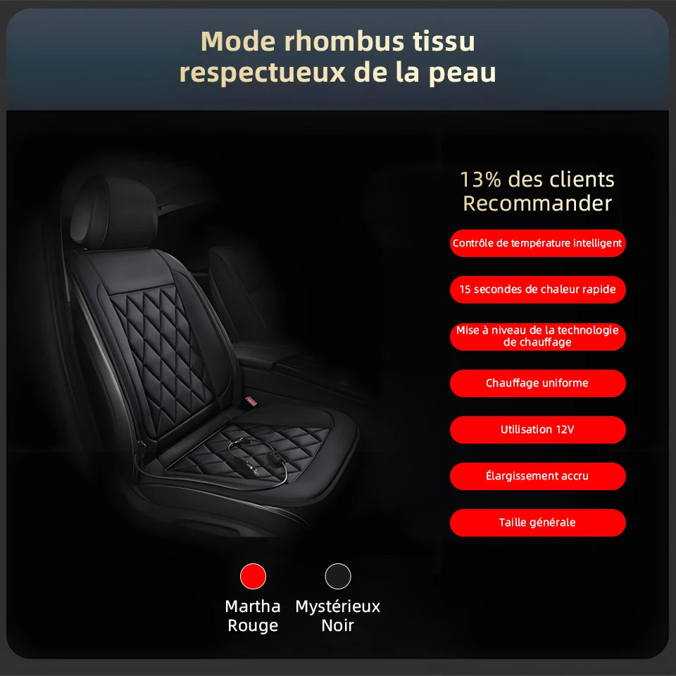 Car Heat Seat Cushion Electric Heating Mat Universal Winter New Design 12V/24V Seat Pad For Vehicles Heating Cushion Covers