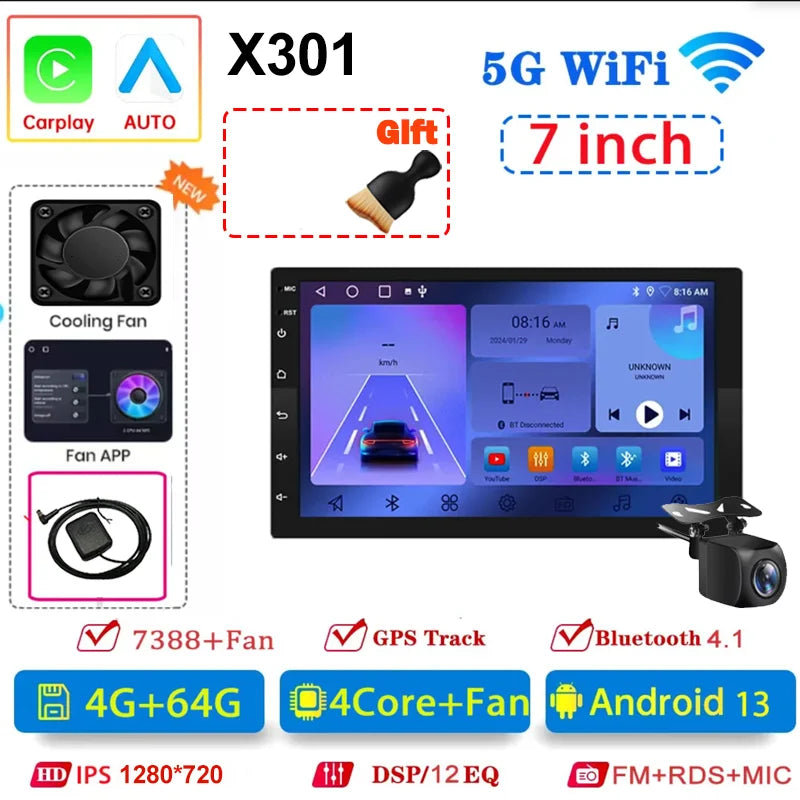Android 13 Universal 7/9/10" car radio - GPS CarPlay