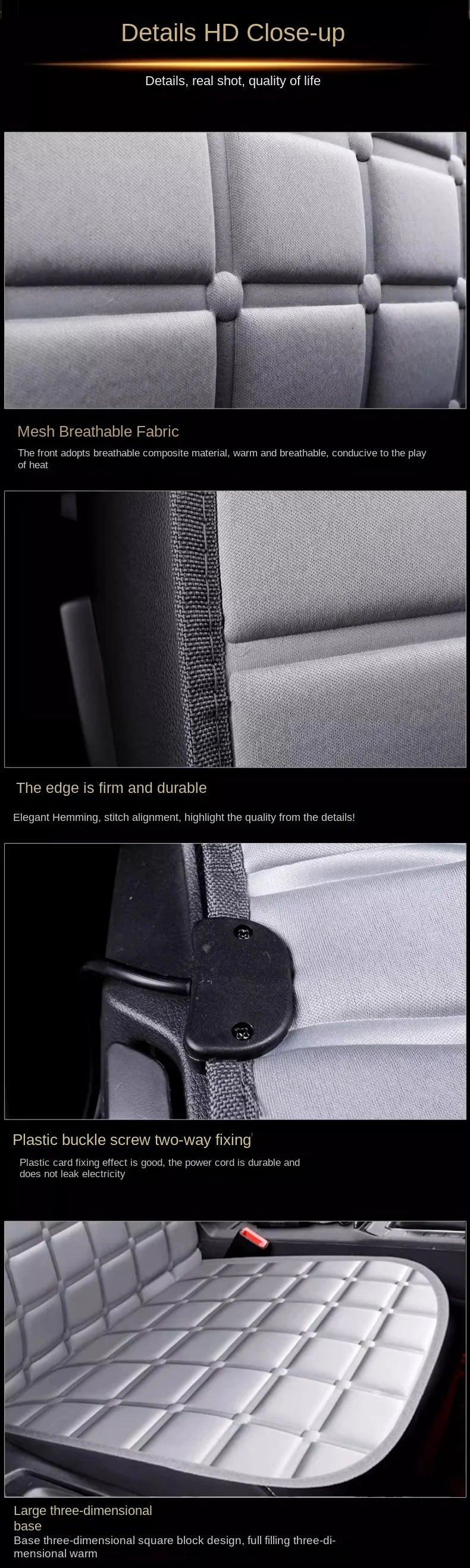 Car heating seat cushion, car winter seat, electric heating seat cushion, quick heating seat cushion, car 12V small car, car use